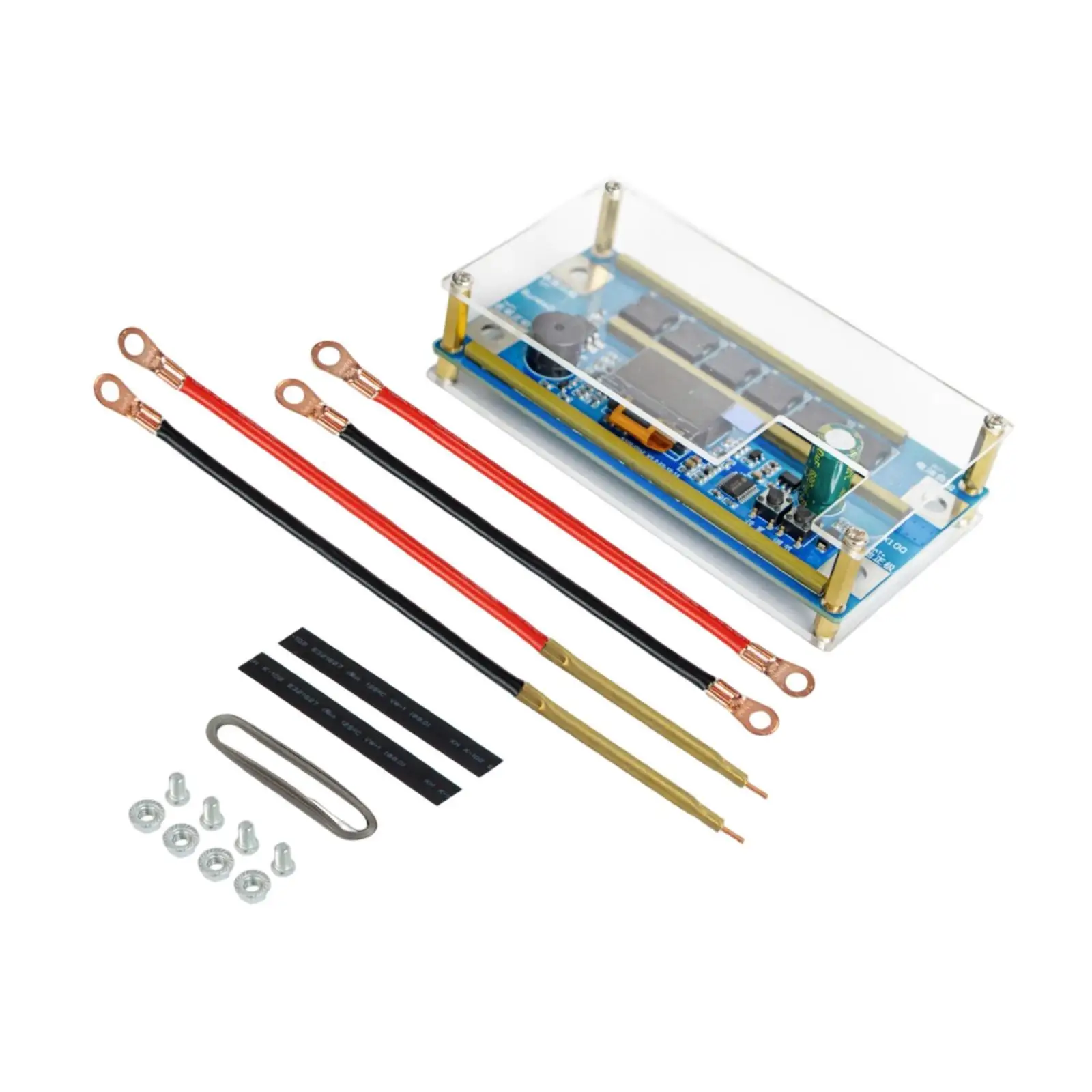 Handheld Spot Welding Machine Control Board Car Jump Starter Home Workshop 100 Levels LCD Display with Casing DIY Spot Welder