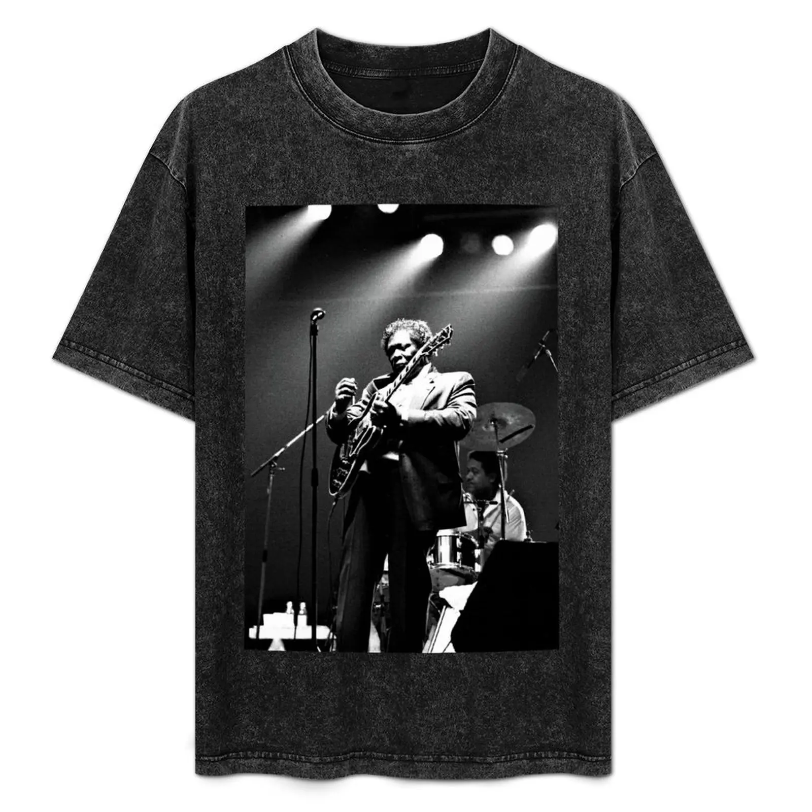 

B. B. King Portrait with Lucille T-Shirt Plus Size Gym Sports T-Shirt