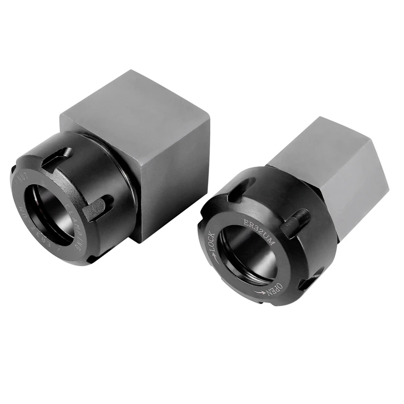 

ER32 Collet Chucks Block Set Of 2 Square And Hex Workholding Holder For CNC Lathe Engraving Machine