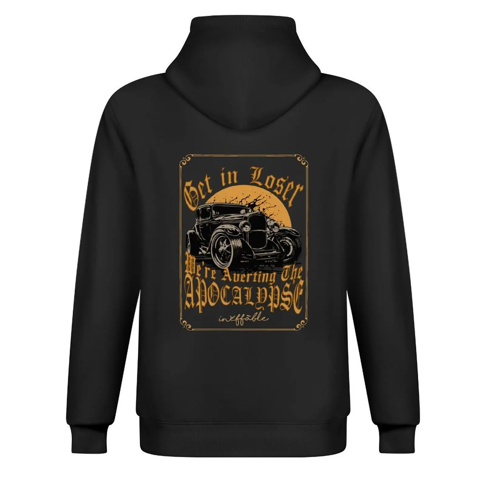 احصل على الخاسر نحن نعلن عن نهاية العالم! Angel Car Art Hoodie ملابس الخريف على الطراز الكوري ملابس رجالي جديدة في هوديس