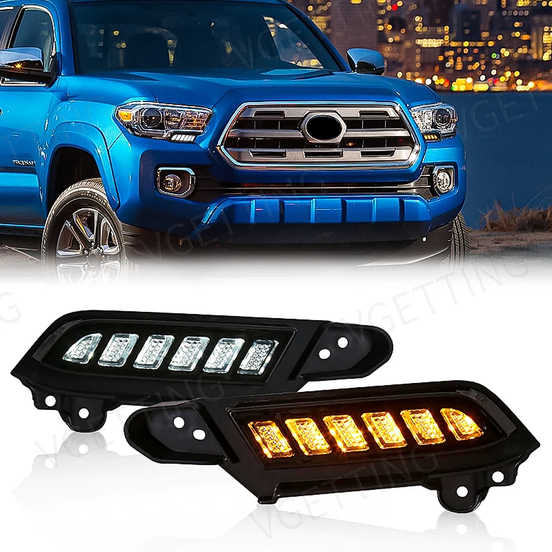 

Для Toyota Tacoma 2016 2017 2018 2019 2020 2021 2022 2023 светодиодные лампы DRL указатели поворота дневные ходовые огни автомобильные аксессуары