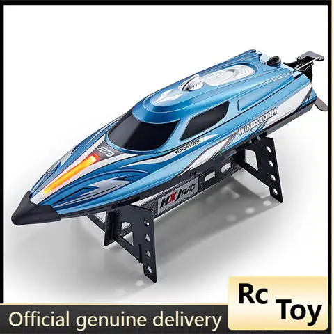 NEW HJ823 RC Boat Ship With LED 2.4Ghz 25km/h High-Speed Remote Control Racing Ship Water Speed Boat Children Model Birthday Toy