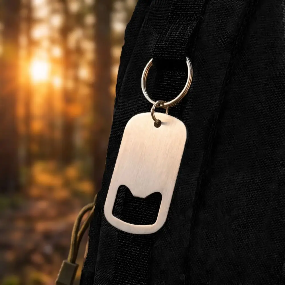 Stainless Steel Beer Bottle Opener Simple Bag Hanging Portable Bottle Opener Drink Starter Key Chain Pendant Restaurant