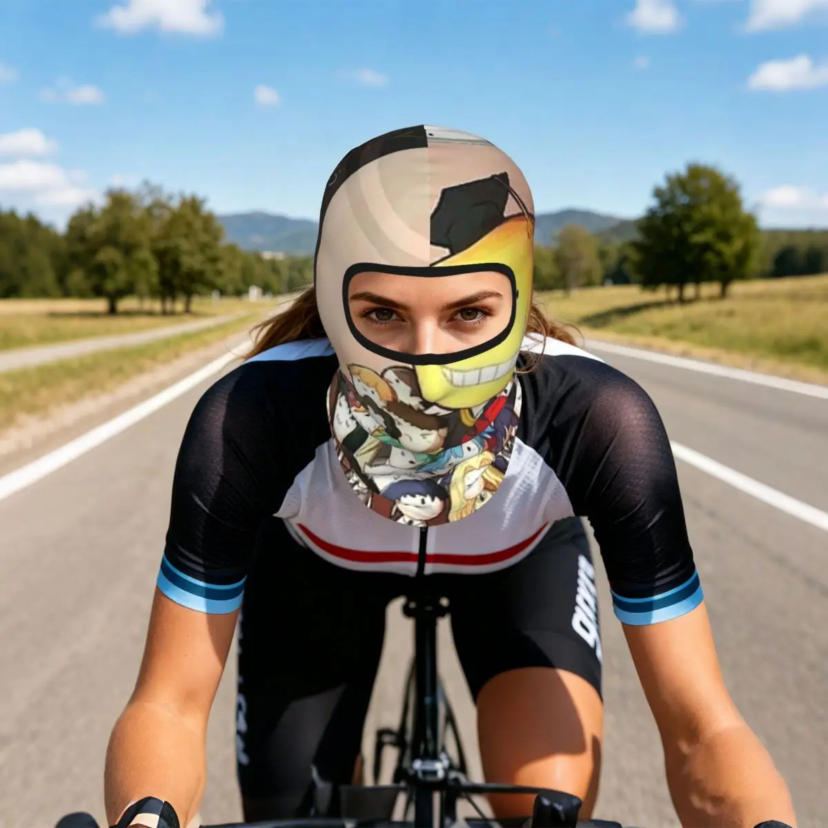 Assassination Classroom Octopus Koro Sensei Breathable Thin Balaclava Full Face Mask Sun Protection Neck Gaiter For Motorcycle