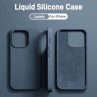 Luxury Liquid Silicone Soft Case Protection For iPhone 15 14 13 12 11 Pro Max Plus Mini Protective Phone Accessories 7 8 XS XR X