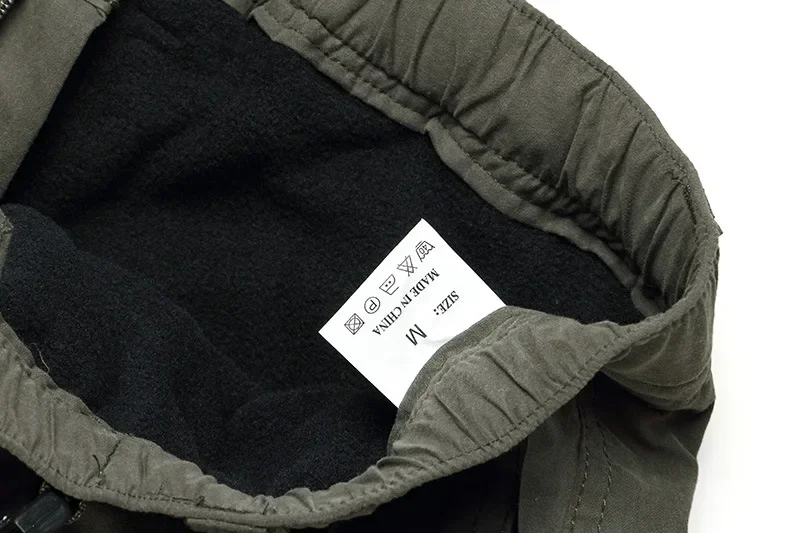Männer Fleece Cargo Hosen Winter Plüsch Taktische Hosen Casual Jogger 3XL Koreanische Lose Wandern Laufen Warme Thermische Hosen – Detail 14