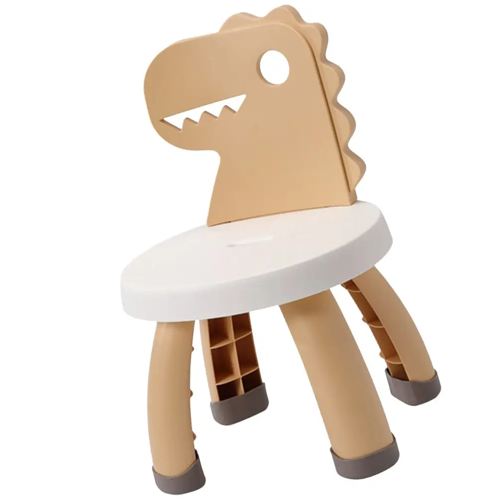 Children Learning Chair Yellow Dinosaur Kids Study Chairs Toddler Back Rest Portable Step Stool Small Entryway Safe Rounded