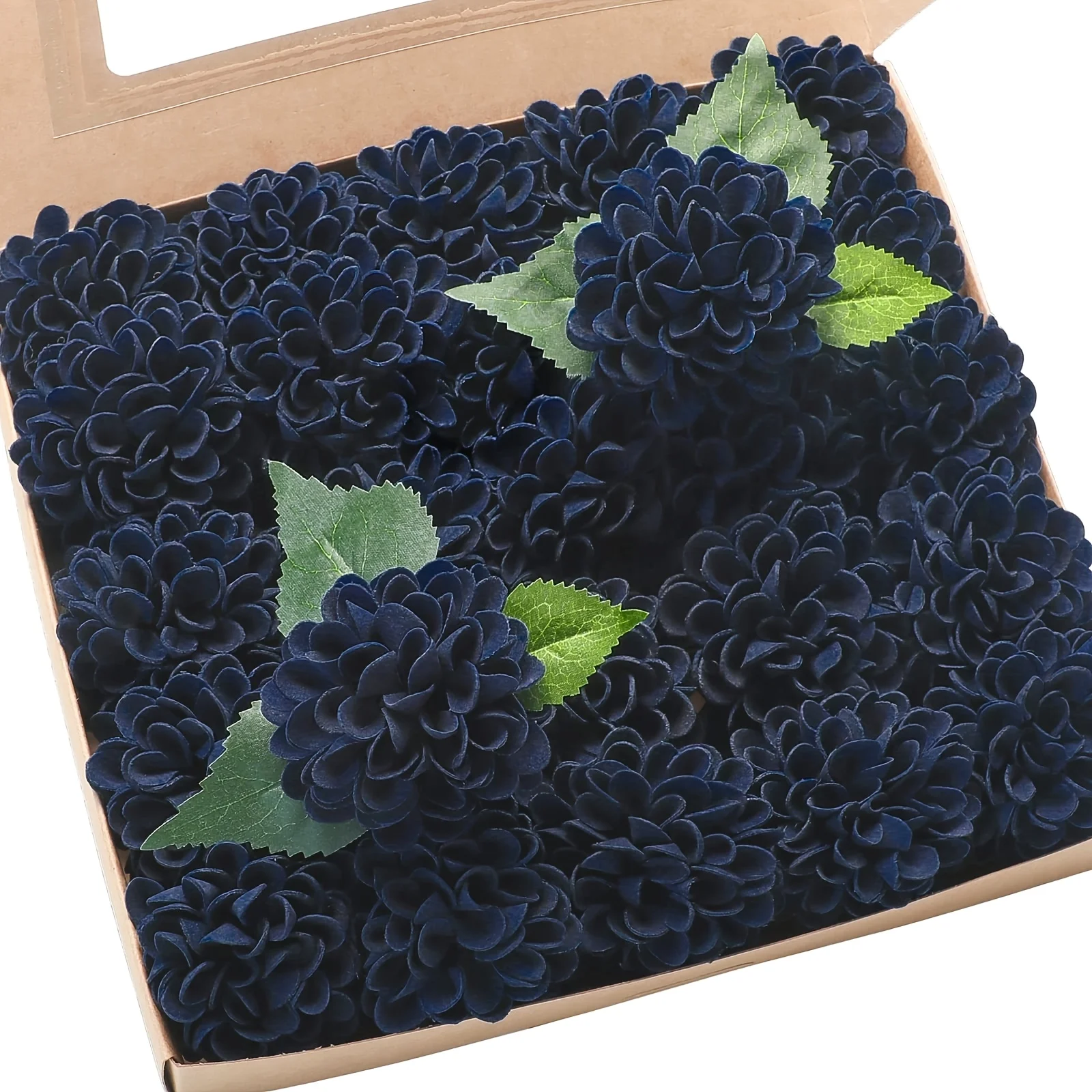 Flores artificiales de Dalia, 25 uds., rosas falsas de espuma de aspecto Real con tallos para ramos de boda DIY, centros de mesa de despedida de soltera Flor