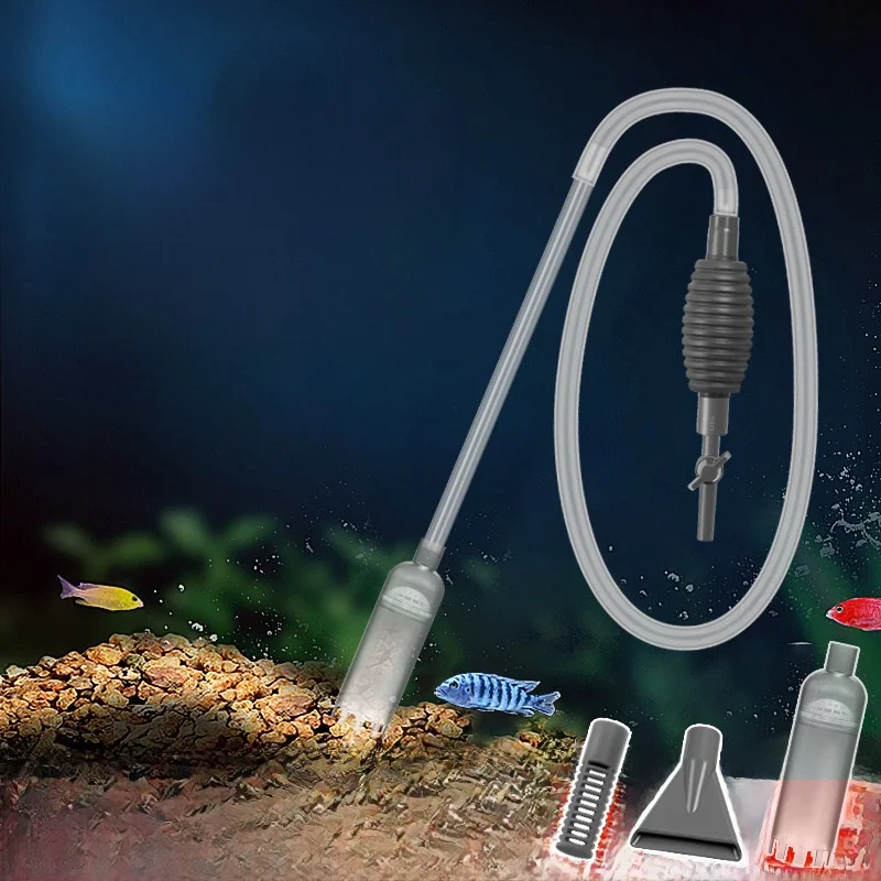 Sifão Trocador de Água para Aquário, Bomba de Vácuo para Limpeza de Areia e Cascalho, Ferramenta de Manutenção de Aquários