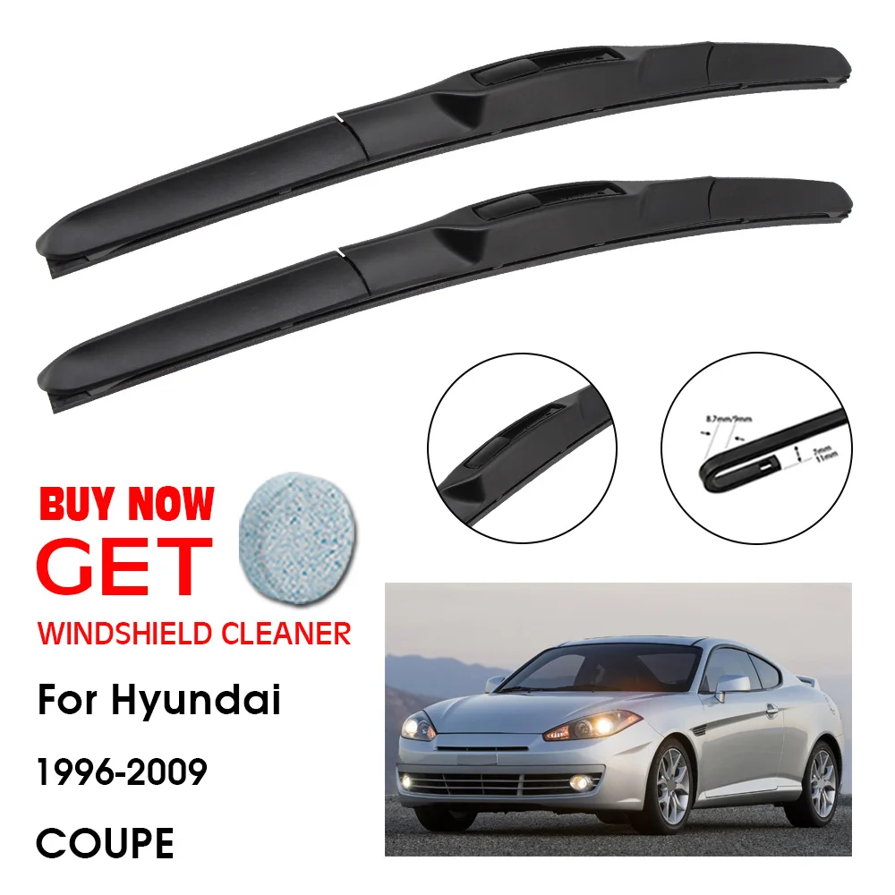 

Car Wiper Blade For Hyundai COUPE 21"+18" 1996-2009 Front Window Washer Windscreen Windshield Wipers Blades Accessories