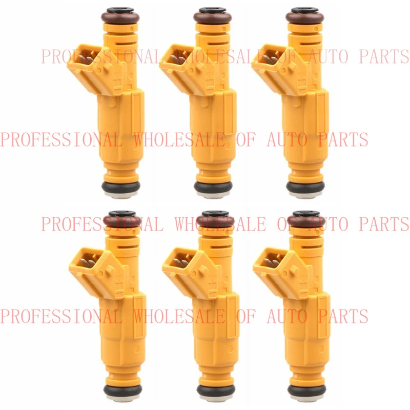 

V+ V+ 6Pcs Fuel Injector 0280155700 0280155710 For JEEP 87-98 4.0L EV1 4 hole
