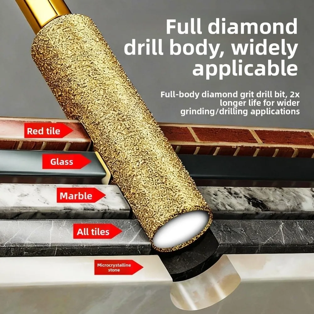 

Hexagonal Shank Dry Ceramic Tile Diamond Drill Bit Portable Trimming Dry Drilling Heads Tile Drilling Bits Multifunctional