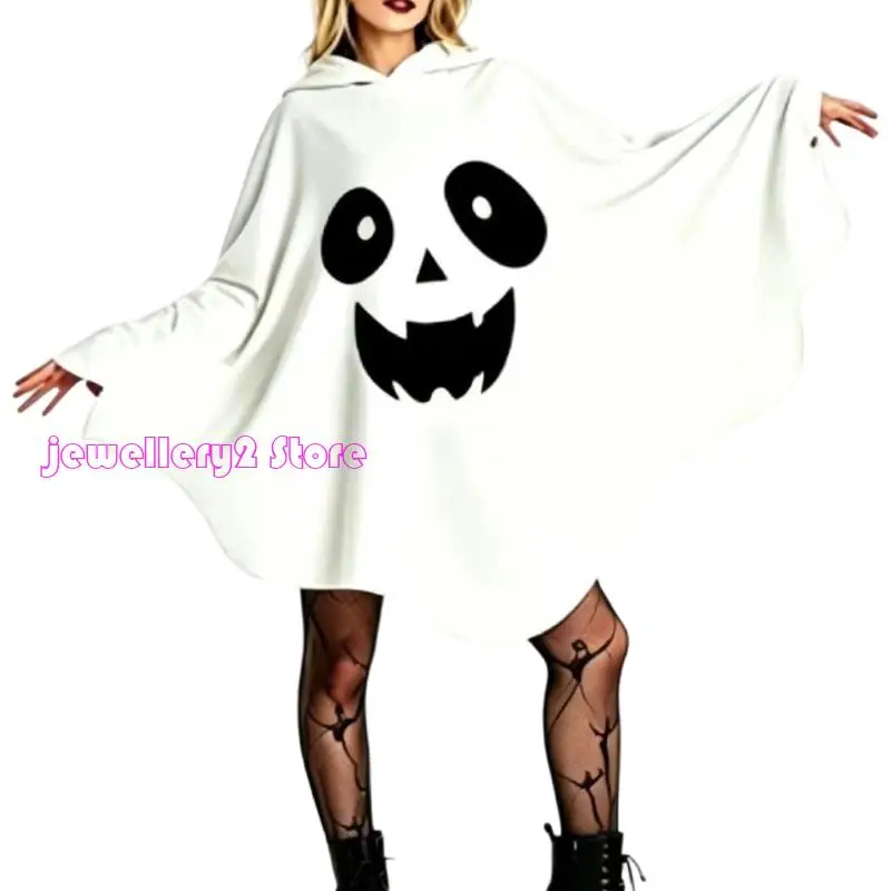 Hooded Ghost Poncho Costume – detail image 8