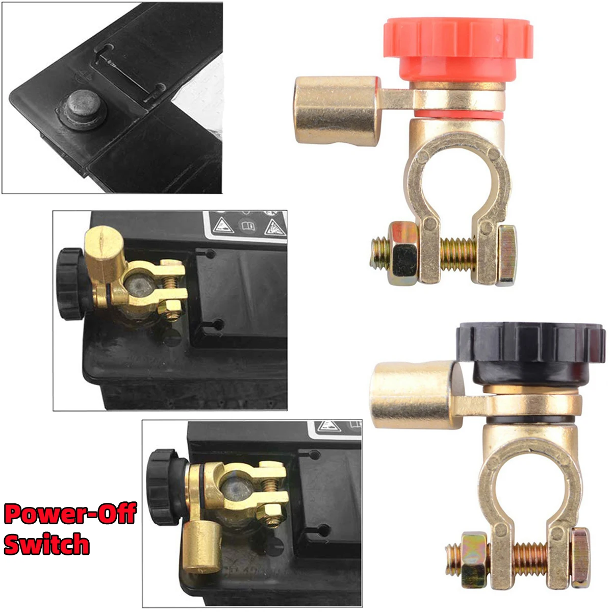 Auto Battery Terminal Link Switch Clamp Top Post Terminal Quick Cut-off Disconnect Isolator Switchs 6V 12V 24V