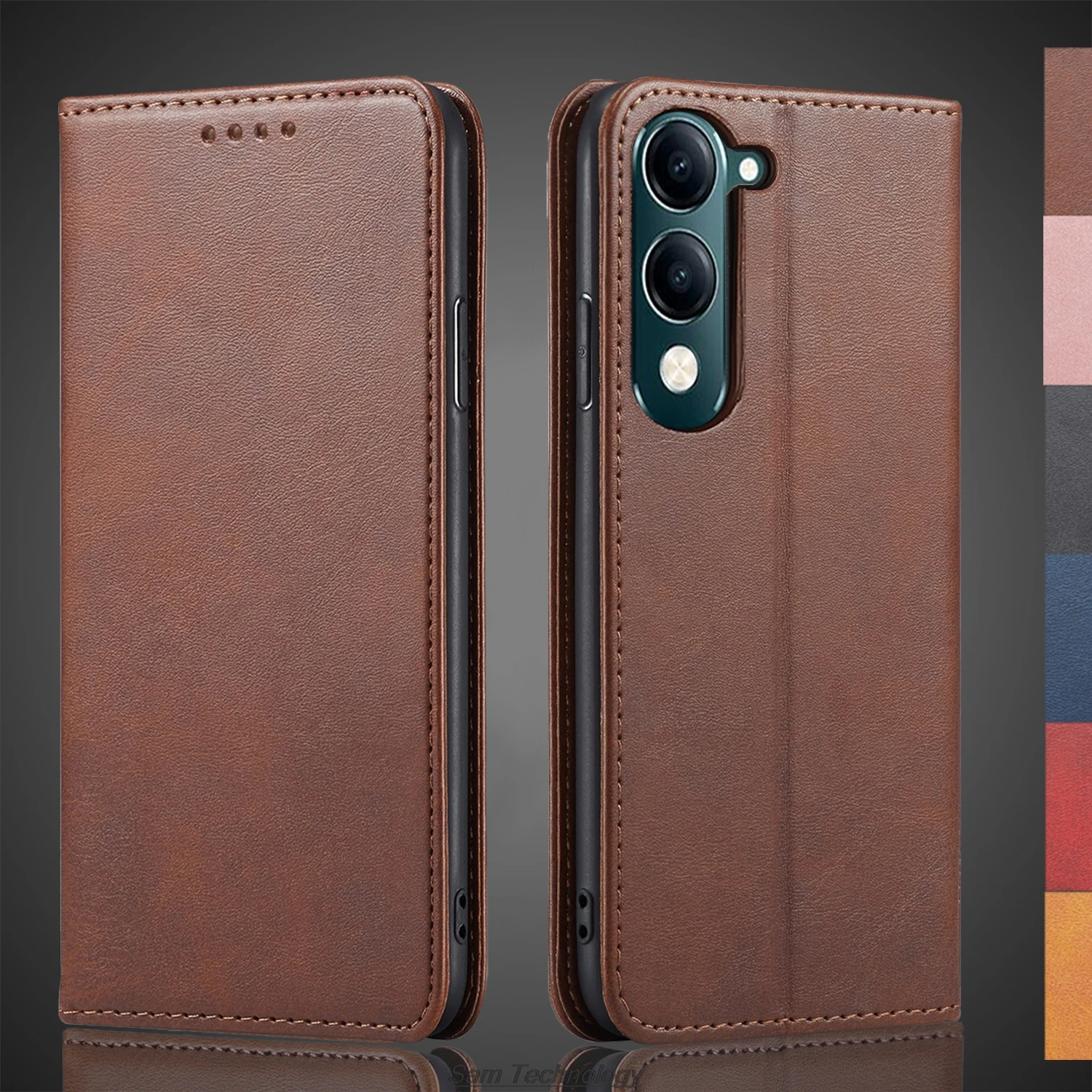 

Magnetic attraction Leather Case for Vivo Y04 4G / Y29s 5G Global Holster Flip Cover Case Wallet Phone Bags Capa Fundas Coque