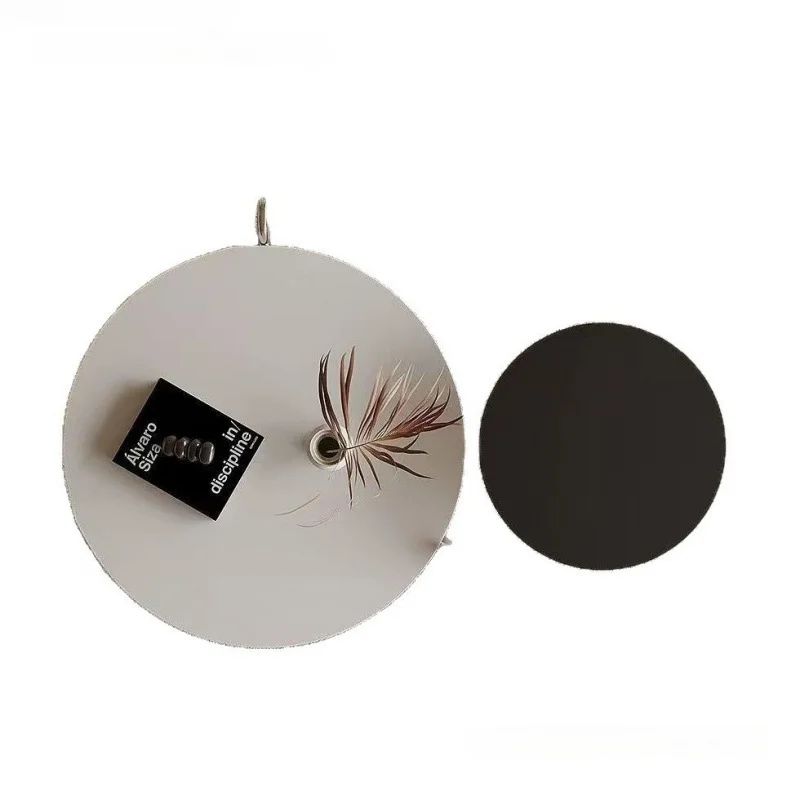 Round durable removable coffee table countertop chrome metal frame modern simple living room nested coffee table