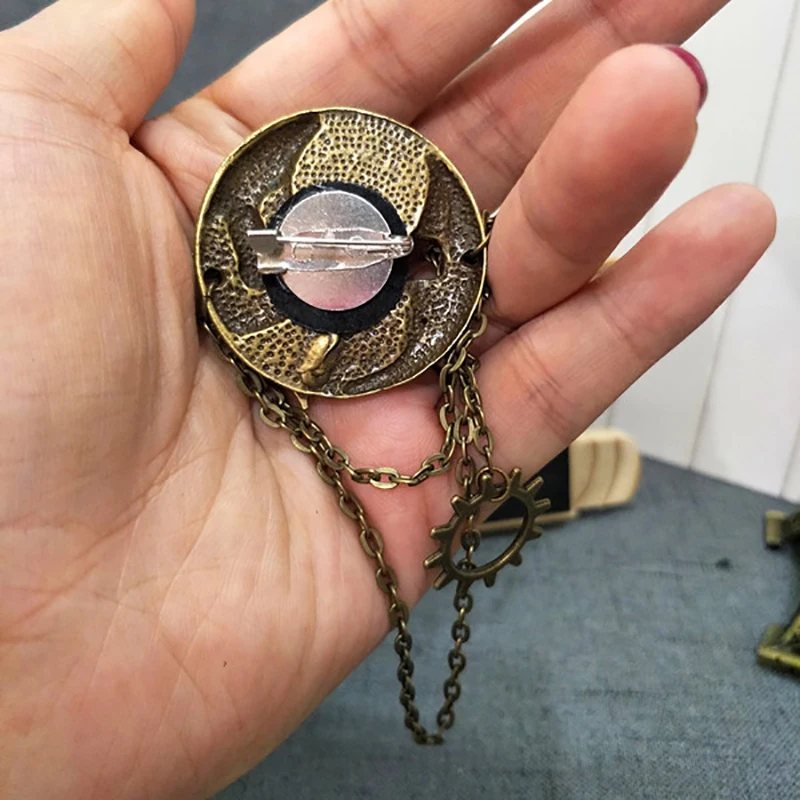 

Новые ретро-броши в стиле стимпанк с шестеренками, цепочками и кисточками, значки для лацканов, аксессуары для мужских рубашек и костюмов, ювелирные украшения