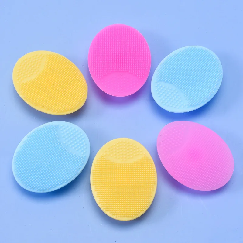 Soft Silicone Shower Brush para bebê, escova de chuveiro, Wipe Head, lavagem do cabelo, Shampoo, banho infantil, meninos, crianças, 6pcs