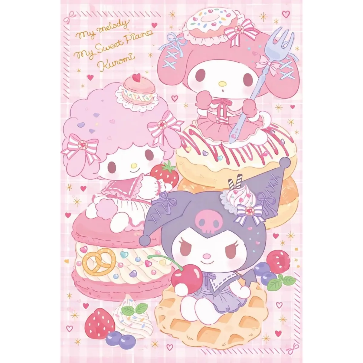 2026 Sanrio My Melody Kuromi My Sweet Piano Sweet Dessert Themed Diamond Painting HelloKitty DIY Home Art Decor Handmade Gifts
