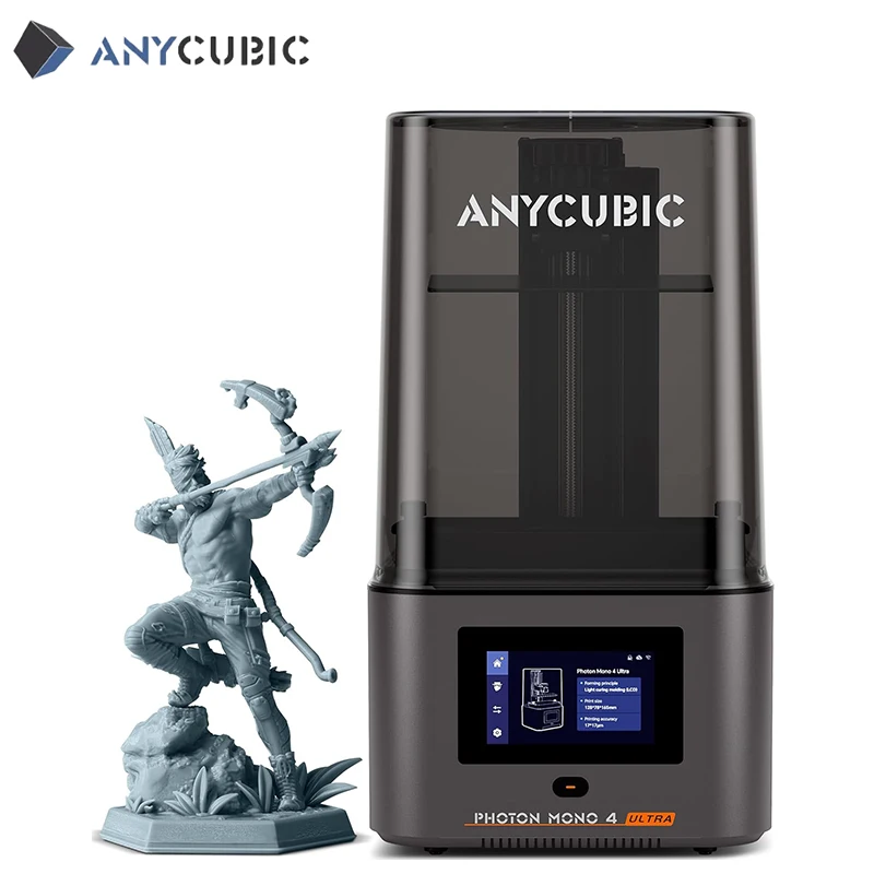 ANYCUBIC Photon Mono 4 Ultra 10K Resin 3D Printer 7'' HD Mono Screen and COB Light Source, 120mm/h Fast Printing 153×87×165mm