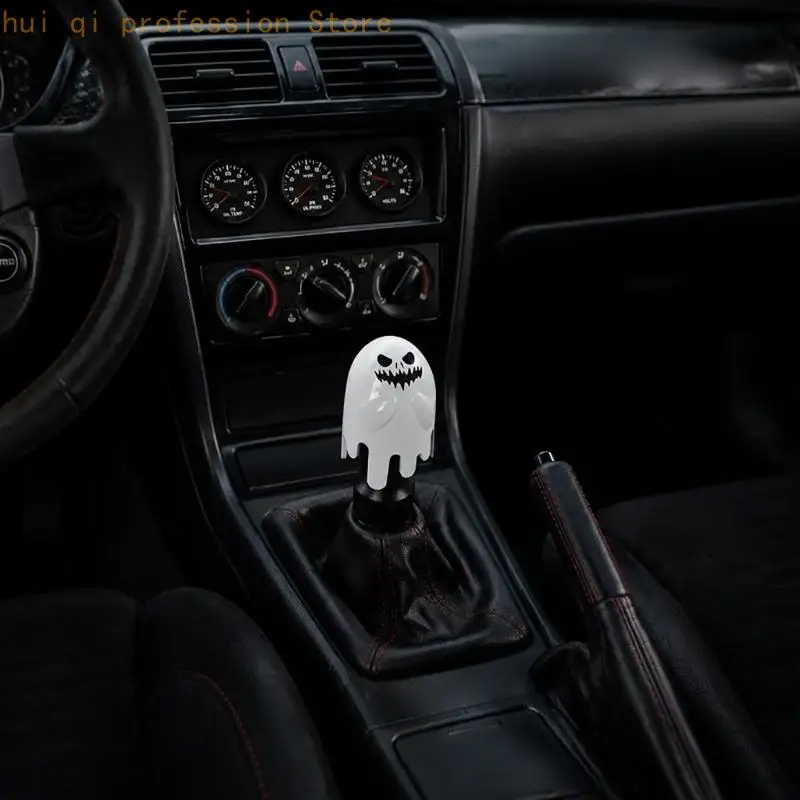 Auto-Schaltknauf mit Spirit-Figuren-Design, weiß-schwarzem Gewinde-Dekorgriff und strukturierter Basis für Konsolen-Styling H8WE – Detail 3
