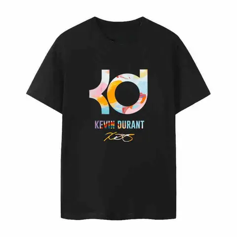 2025 Summer New Short-sleeved T-shirt Sun Kevin Durant KD Basketball LOGO Large Size Kevin Durant Men's and Women's Top