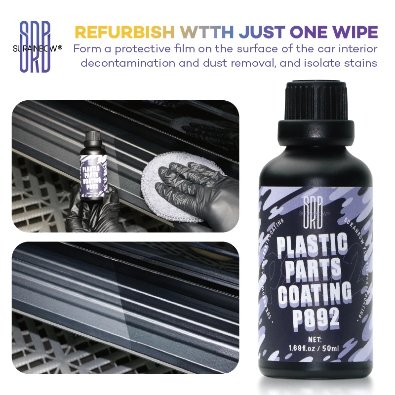 Plastic & Trim Repair Coating- Shines and Darkness Worn Out Plastic,Vinyl & Rubber Surfaces- Protects Cars from Rain,Salt & Dirt view 5