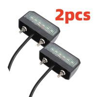 1pc/2pcs 6 LED 12V 24V Car License Number Plate Lights Trailer Rear Tail Lamp Waterproof Boat Truck Lorry Caravans Van SUV
