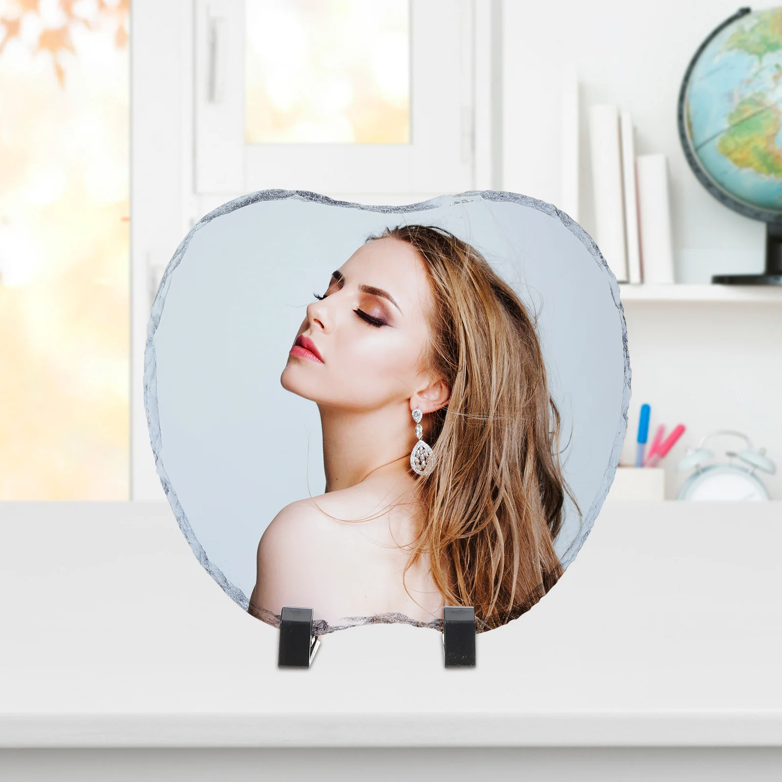 

Sublimation Blank Sturdy Personalized Photo Frame Ornament Sublimation Blanks for Photo Transfer DIY Gifts