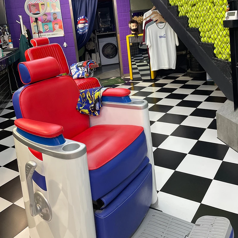 Hair chair, special high-end barber shop for hair salon, hair cutting can be overturned shaving chair