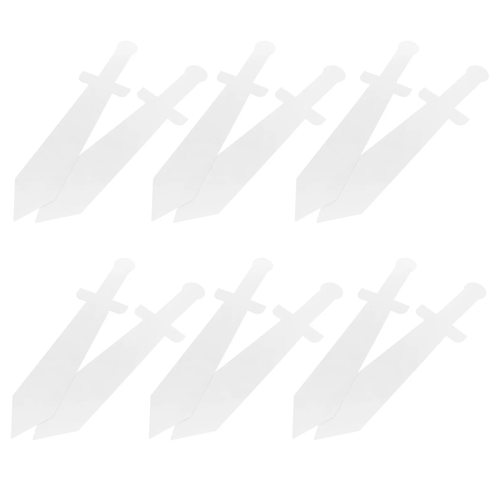 12pcs Diy Knight Set Blank Cardboard Swords Dress Up Party Role Play Halloween Cosplay Props Costume Accessories Pretend