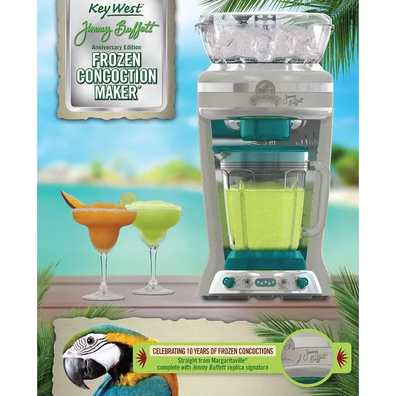 Margarita ville Jimmy Buffet Signature Edition Frozen Concoction Maker, dm1946, Metallic