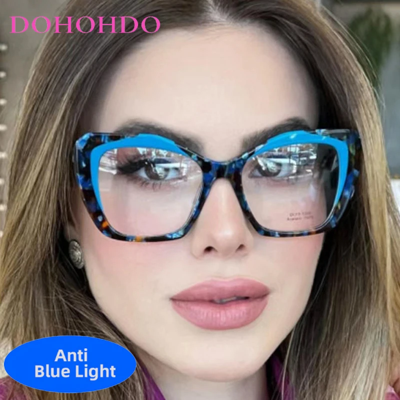

Luxury Assorted Colors Cat Eye Optical Glasses Women Men Fashion Brand Designer Computer Play Games Anti-Blue Light Eyewear Очки
