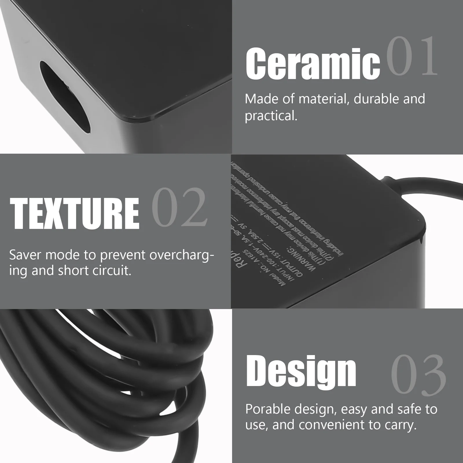 

1pc 44W Surface For Surface Pro 4 5 Book Adapter Travel Tablet Ac Adapter Smart Ic Chip Durable