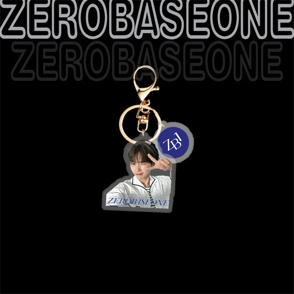 ZB1 Figure Pendant Keychain ZhangHao Ricky Vision Figure Image HD Transparent Acrylic Bookbag Chain ZEROBASEONE Fans Gifts