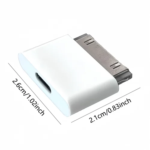 Imagen 2 del producto Adaptador de iluminación a 30 pines, convertidor de sincronización de carga macho de 8 pines a hembra de 30 pines para IPhone 4 4S IPad 2 3, Cable cargador táctil para IPod