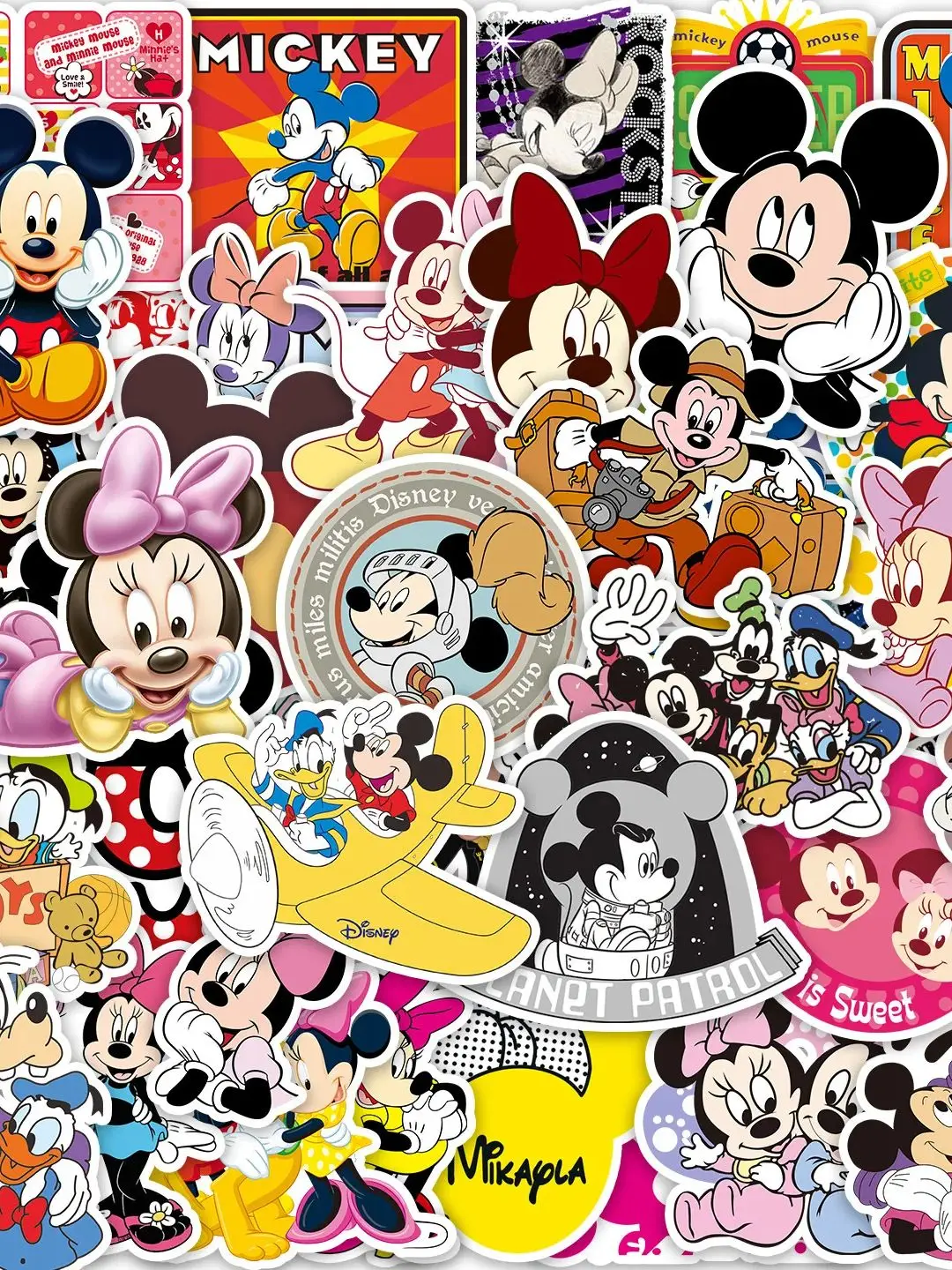 AliExpress 50PCS Disney Mickey Mouse and Friends Cartoon Stickers DIY Skateboard Luggage Phone Bike Car Kids Toy Cute Cartoon Decal Gift
