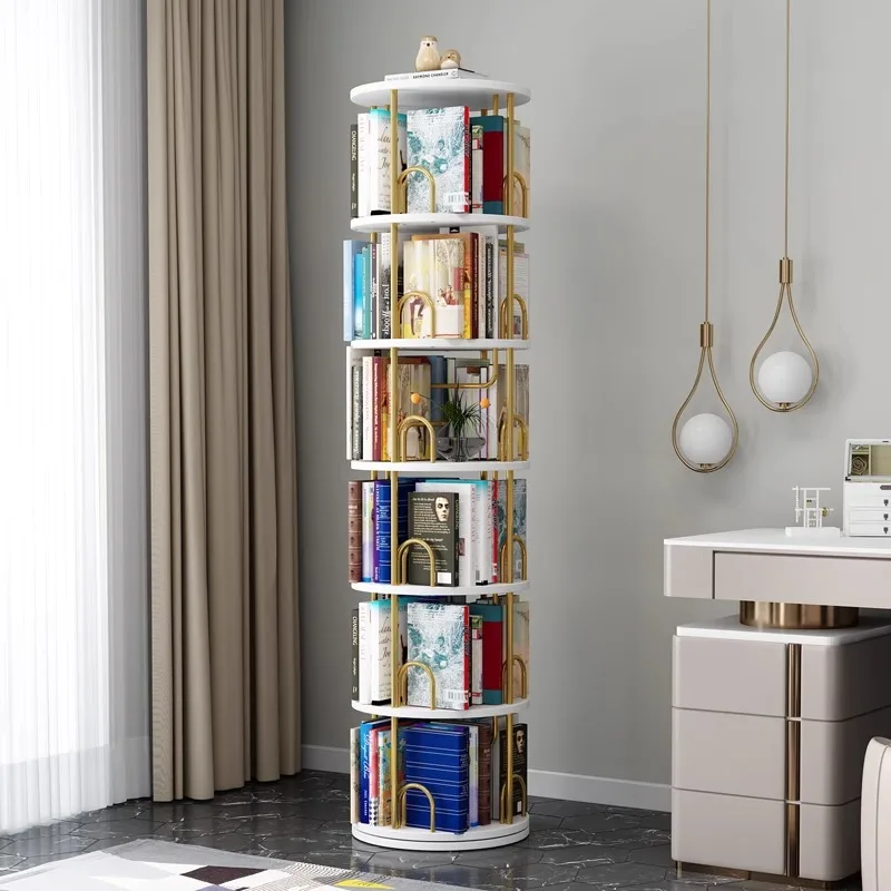 

Rotating bookshelf 360 degree floor bookcase Internet celebrity children's picture book shelf Simple student storage