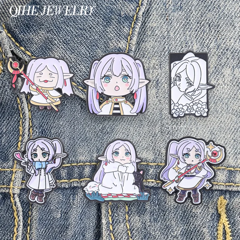 4-9 Stück/Set Fantasy-Abenteuer Anime Katzen-Elfen-Magier Emaille-Pin Anime Mechanische Charakter-Kampfrüstung Roboter Brosche Schmuck Abzeichen – Detail 16
