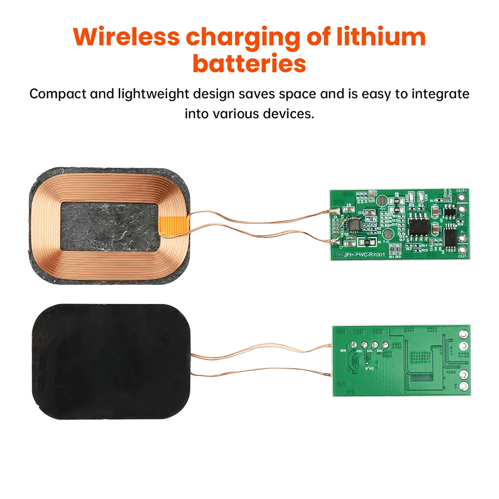 5W Kabelloses Ladeempfängermodul 3,7V Batterie-Lade- und Entladefunktion für Batterie-Schreibtischlampe und Kopfhörer-Modifikation – Detail 7