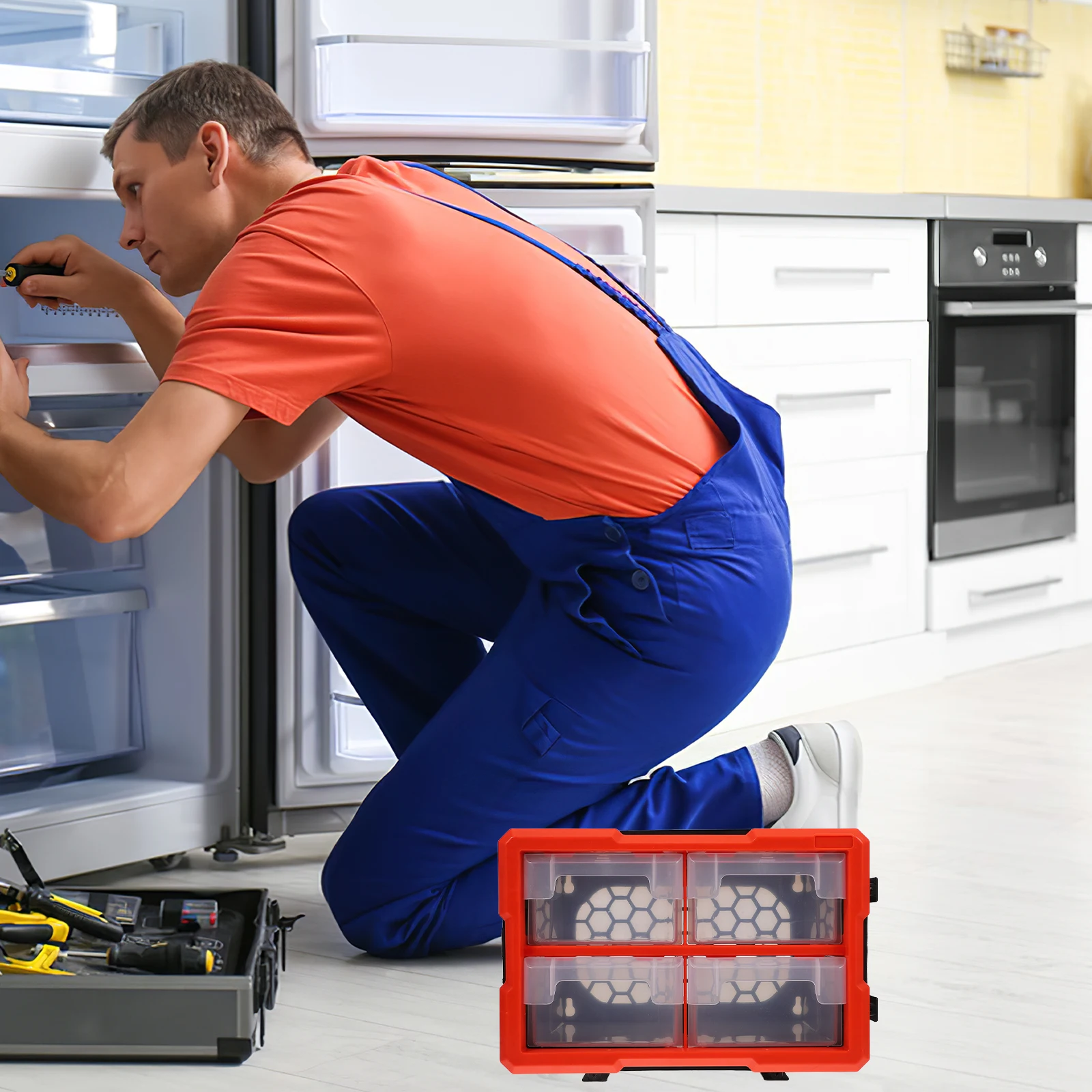 

Small Parts Organizer Drawers Transparent Modular Design For Electronics Hardware Storage Tool Box Fastener Organizer Nut