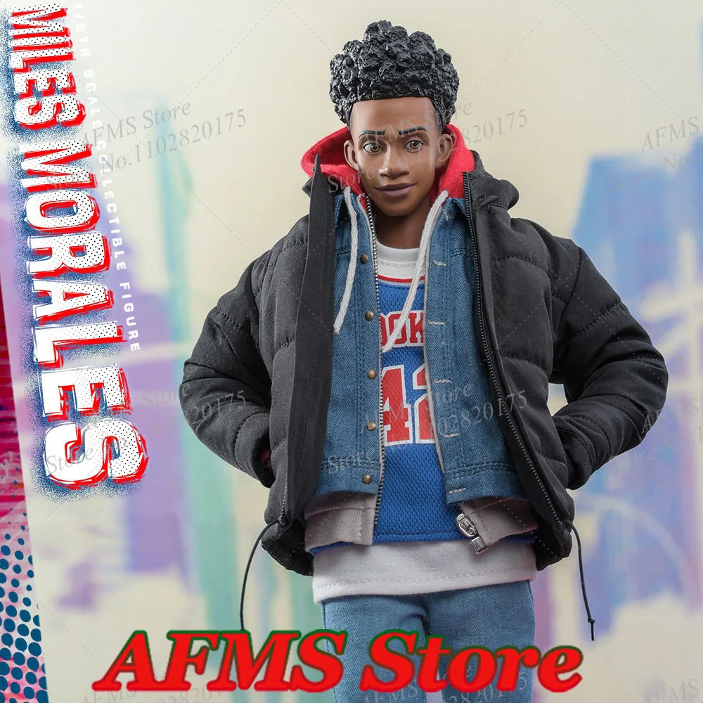 HOTTOYS MMS710 Figura colecionável em escala 1/6 Miles Morales Ultimate Spider-Man Conjunto completo 12 "Men Soldier Action Figure Modelo