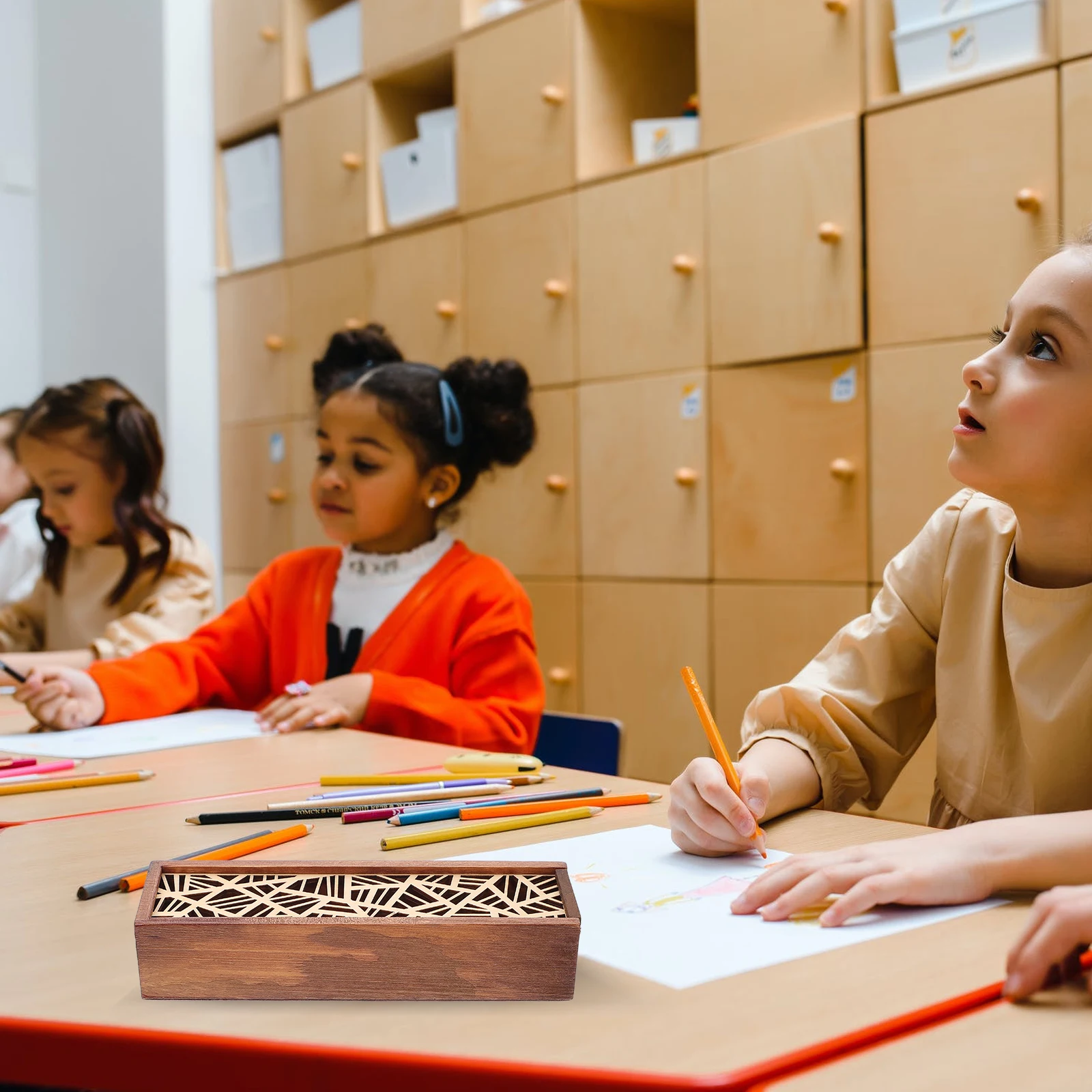 

Pencil Storage Container Multipurpose Oblong Box Pen Storage Box Convenient Pen Box Stationery Container