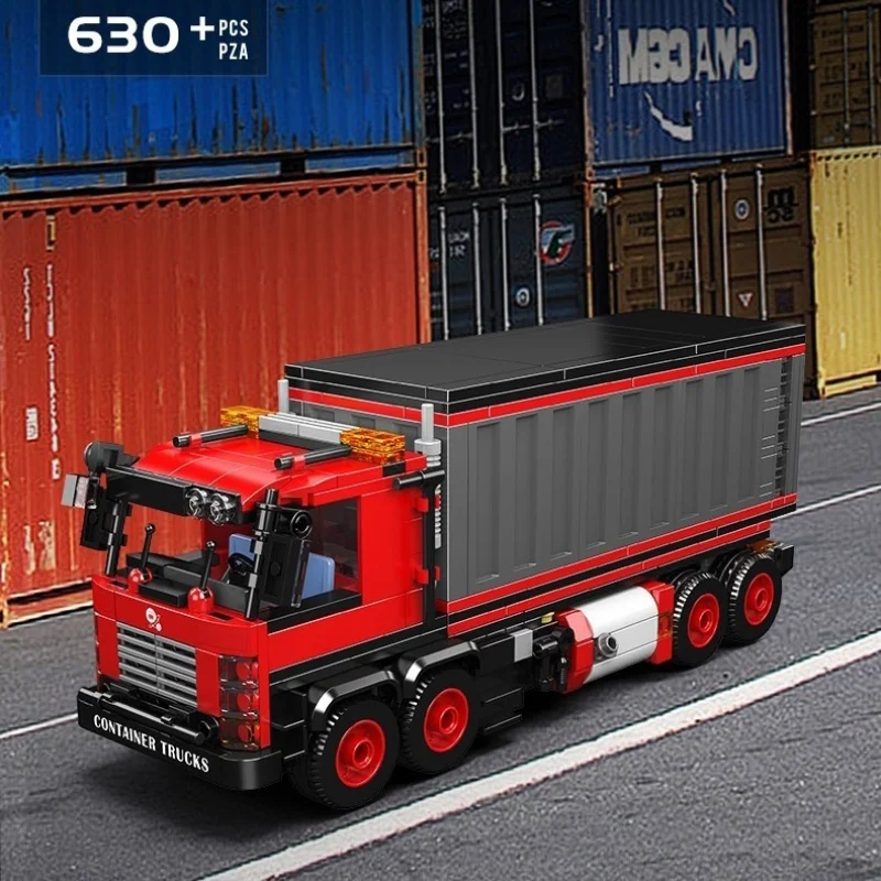 

MouldKing Container Truck Eight-Compartment Mini World Building Block Assembly Model Toy24069