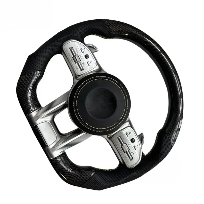 عجلة قيادة مخصصة من ألياف الكربون الرياضية الحقيقية تناسب 1 AMG G63 C43 C63 E43 E63 GLE GLC CLA CLS GLK G550 C200 S63