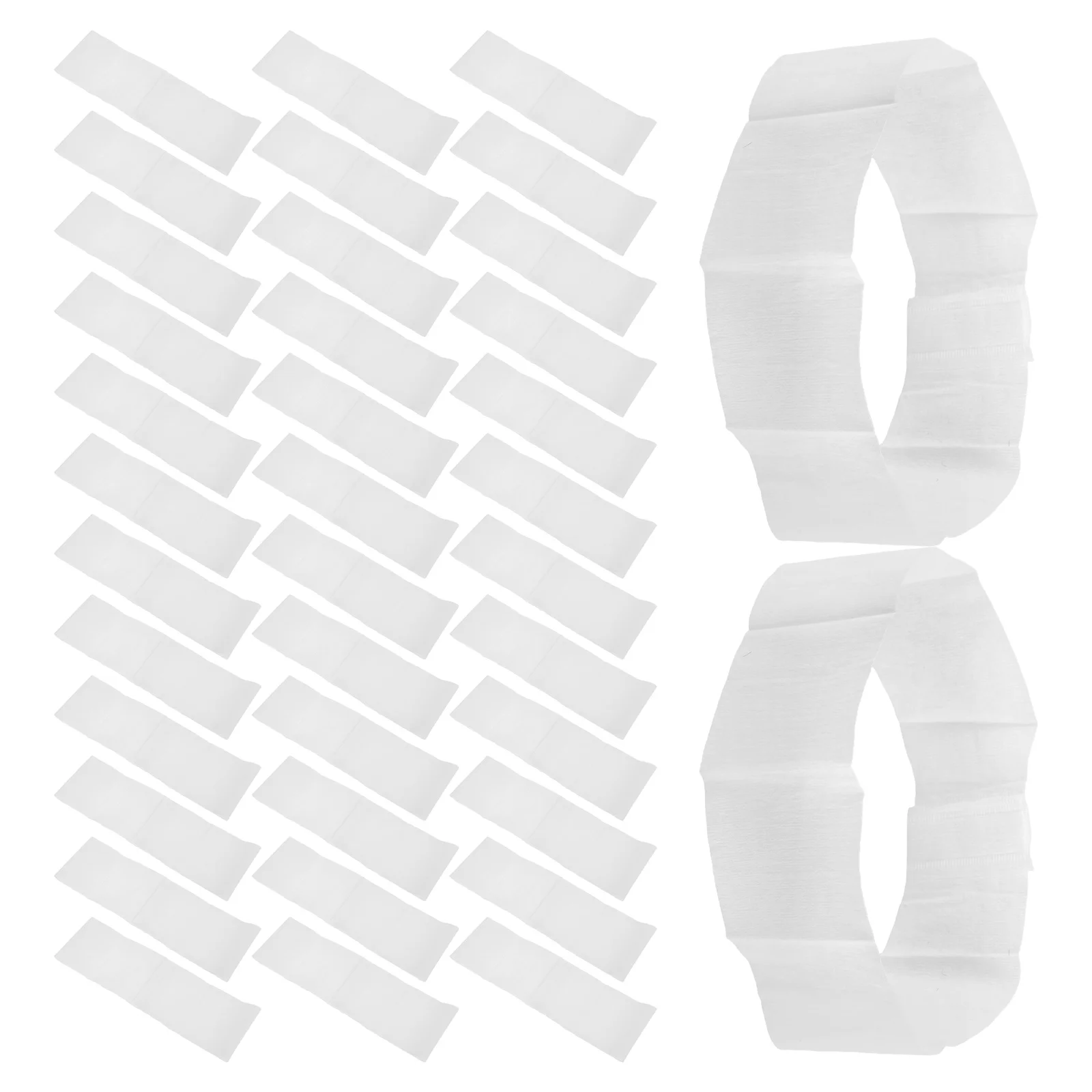 

50pcs Disposable Elastic Headbands For Women Spa Facial Skincare Soft Non-Woven Beauty Headband Stretch Face Wash Hairband Wrap