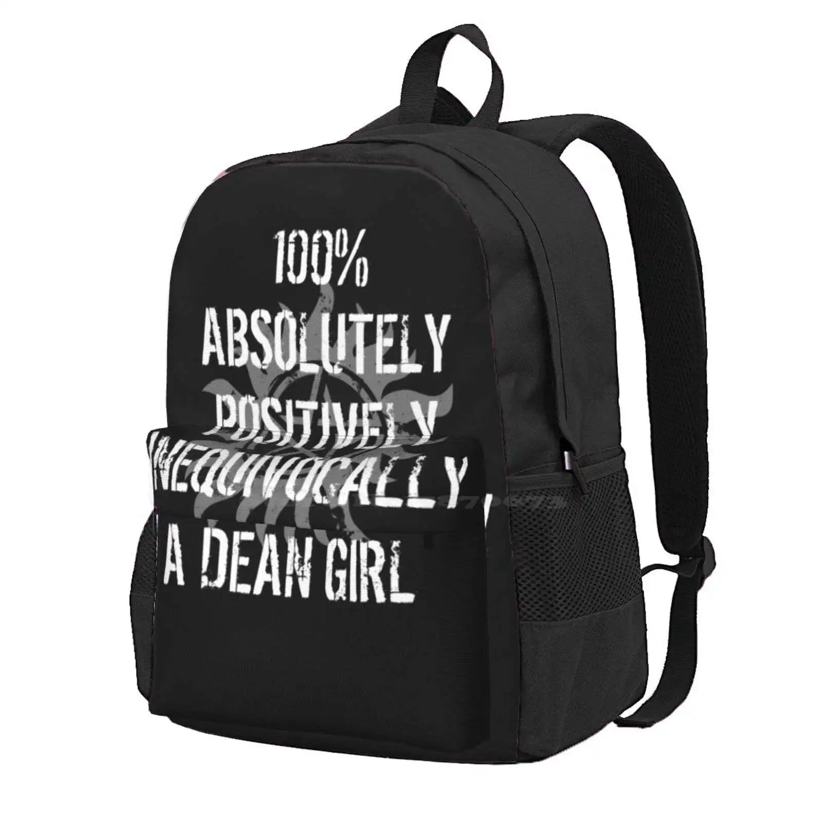 

Supernatural Dean Girl Hot Sale Schoolbag Backpack Fashion Bags Supernaturaltv Spn Team I Love Girl Funny Humorous Fandom Dean