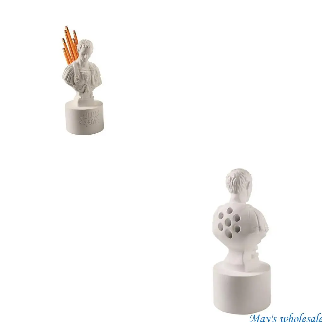 Caesar Statue Pen Holder Desk Organizers Penicl Holder Decorative Stationery 20cm/8-inch Height Gift for Students Adult 448A