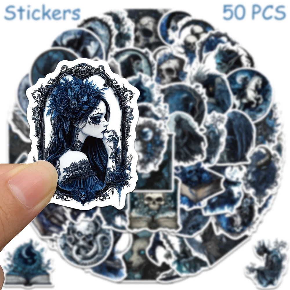 50pcs Gothic Style Stickers Decals For Phone Suitcase Skateboard Guitar DIY Aesthetic Waterproof Stickers Adults Creative Gifts