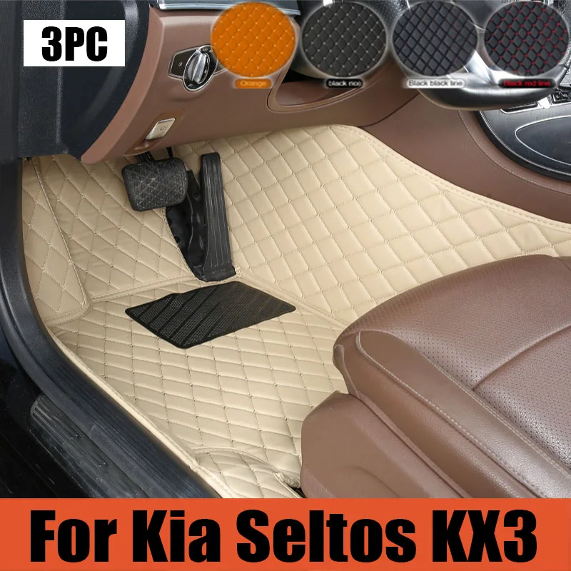 

Car Floor Mats For Kia Seltos KX3 2023 2022 2021 2020 Auto Styling Custom Waterproof Carpets Interior trunk mat Foot Pads Rugs